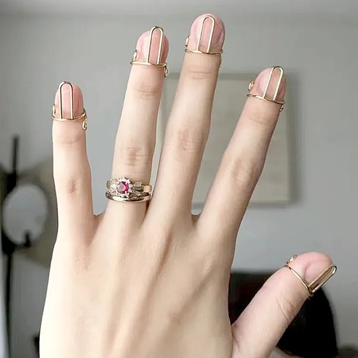 Golden Elegance Midi Ring Set