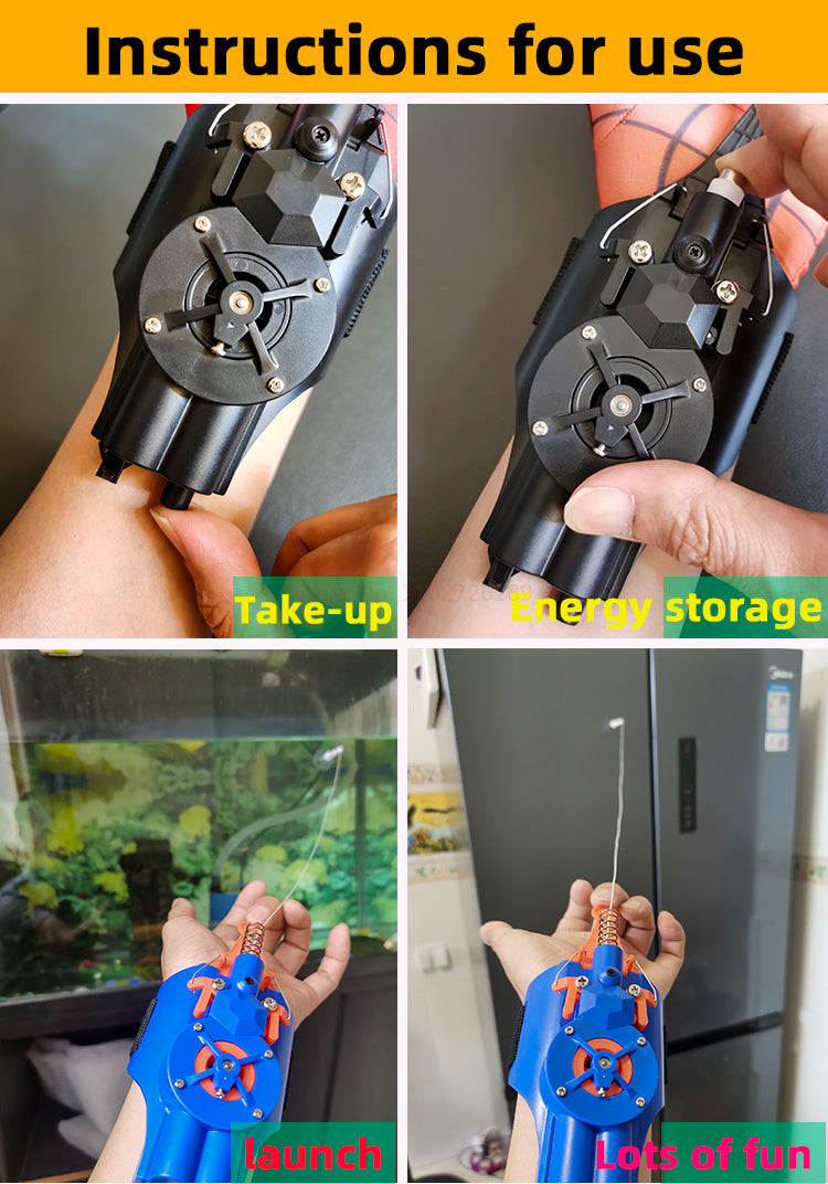 Spider-Man Web Shooter Wrist Launcher Toy – Cosplay Prop & Kids' Gift