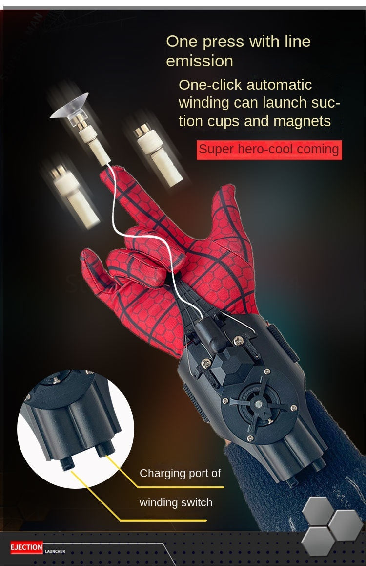 Spider-Man Web Shooter Wrist Launcher Toy – Cosplay Prop & Kids' Gift