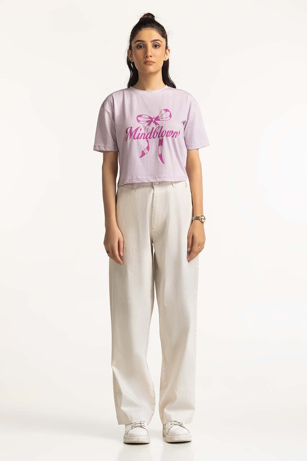 Crew Neck Cropped Tee