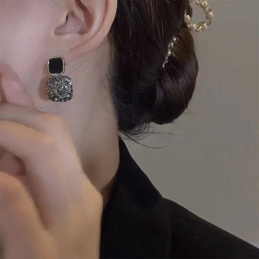 Midnight Glamour Crystal Earrings