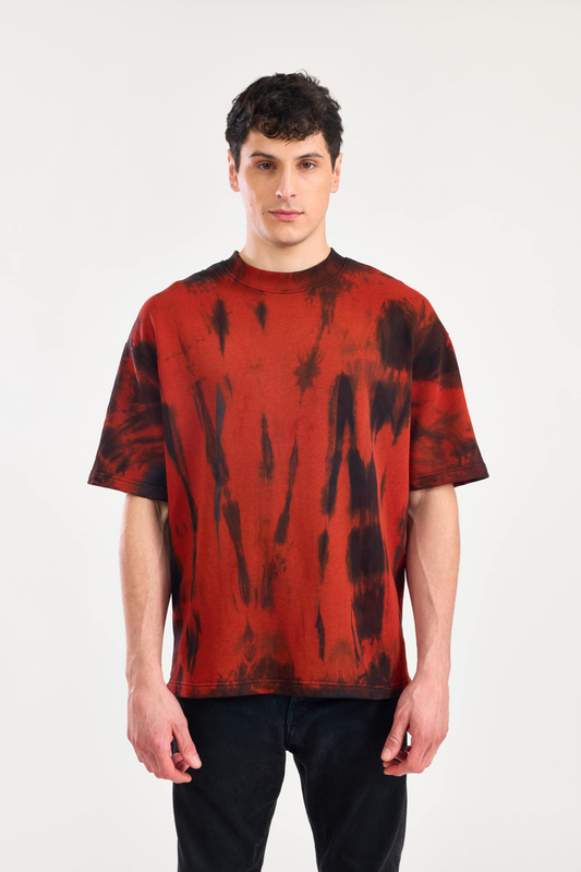 Vogsha Volume 1: "Crimson Static" Tie-Dye Tee