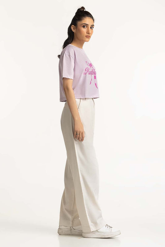 Crew Neck Cropped Tee