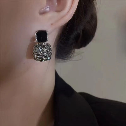 Midnight Glamour Crystal Earrings