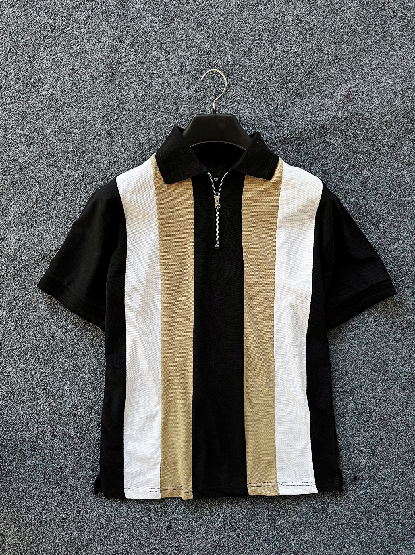 Classic Contrast Zip Polo