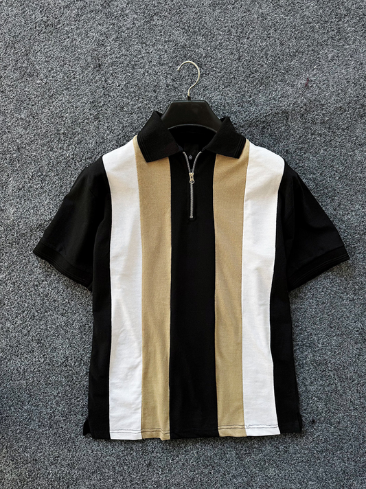 Classic Contrast Zip Polo