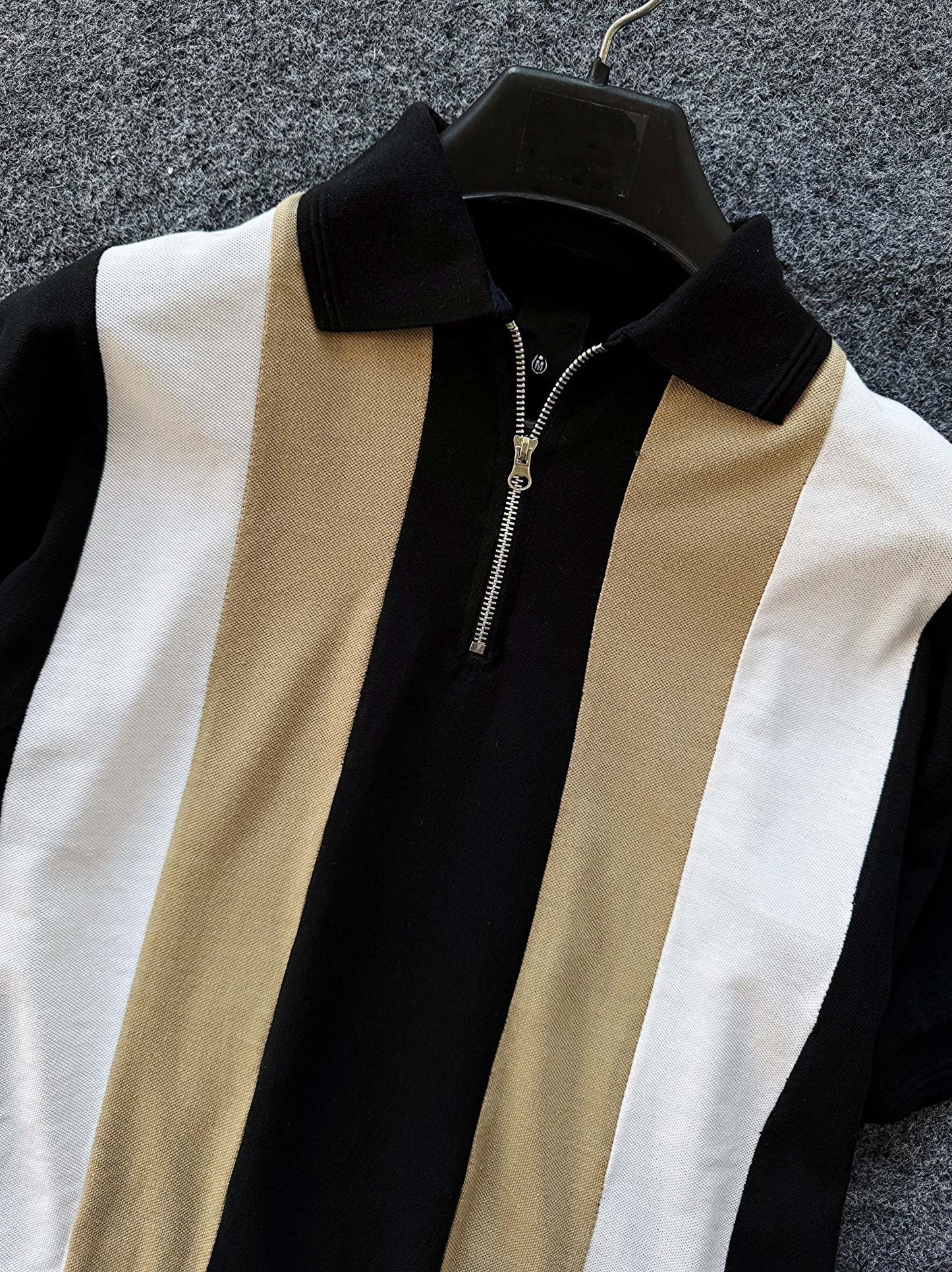 Classic Contrast Zip Polo